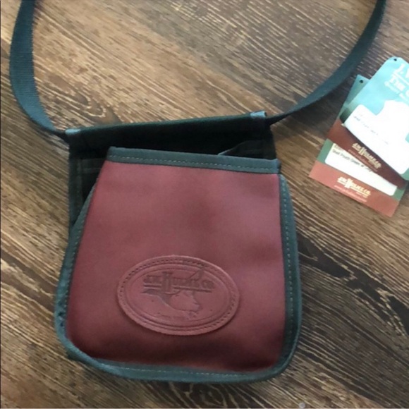 Leather Shell Pouch Belt Bag - Burgundy and Black